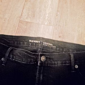 Black straight leg jeans